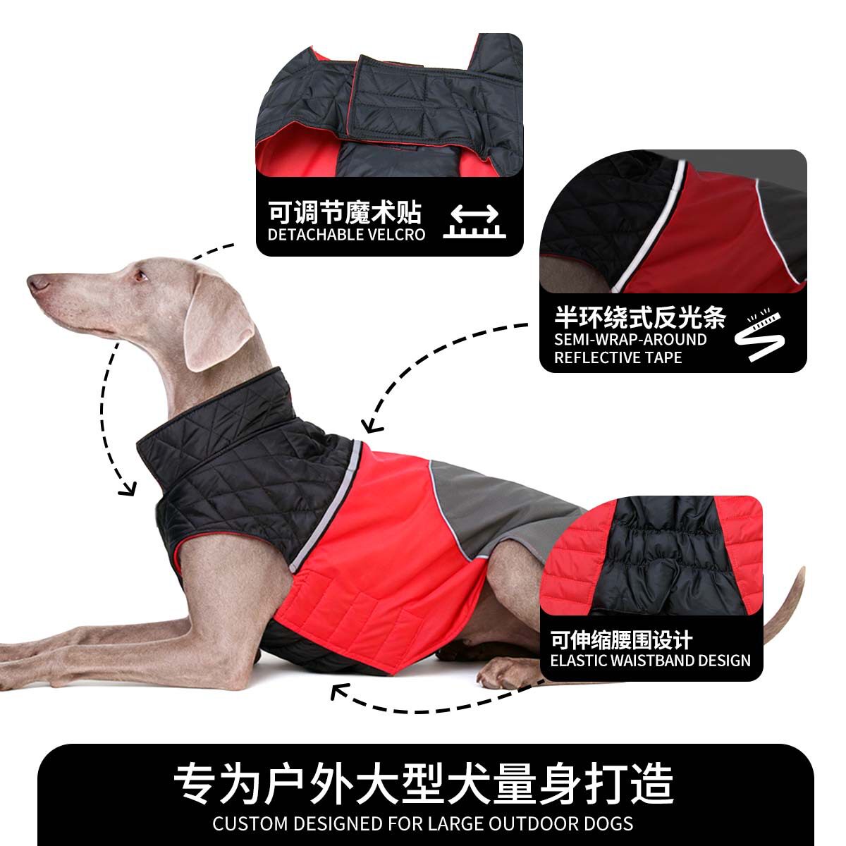 新款冬季狗狗冲锋衣加厚