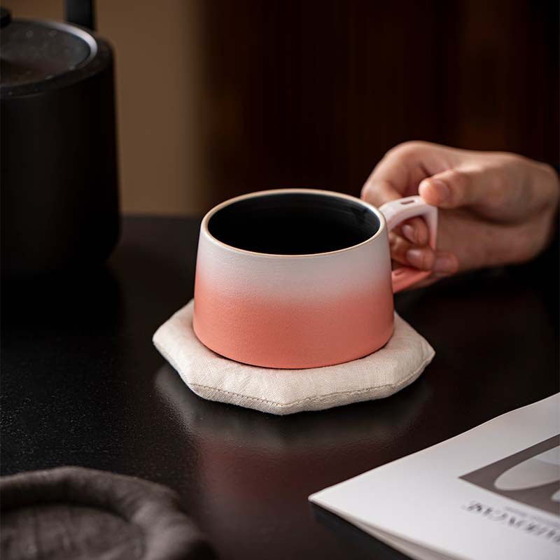 现代简约杯垫布艺亚麻壶承垫咖啡杯垫功夫茶道配件马克杯垫隔热垫