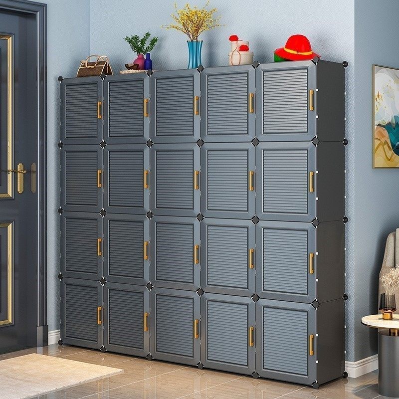 발코니 신발장 자외선 차단 및 방수 공간을 차지하지 않는 다층 소형 신발장 가정용 베이비 도어 실외 도어 방수