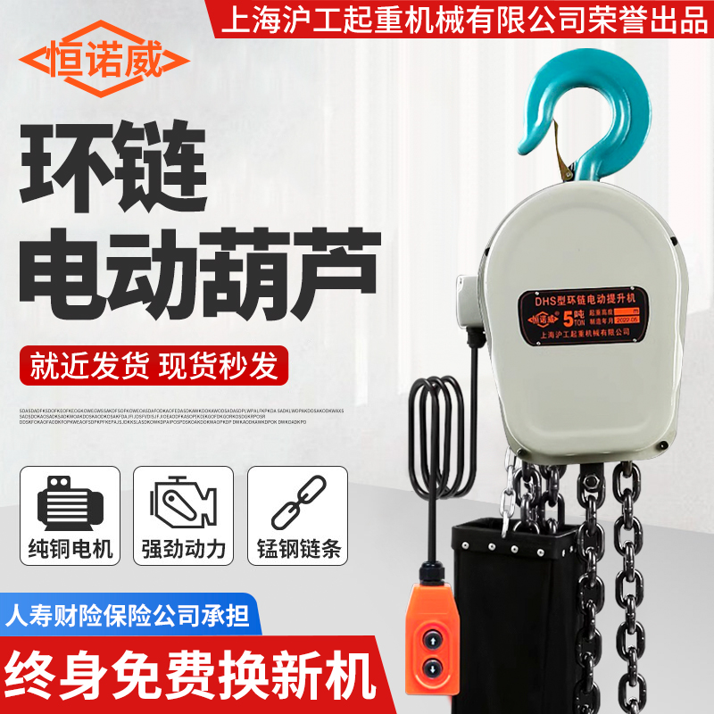 恒挪威环链电动葫芦倒链提升机