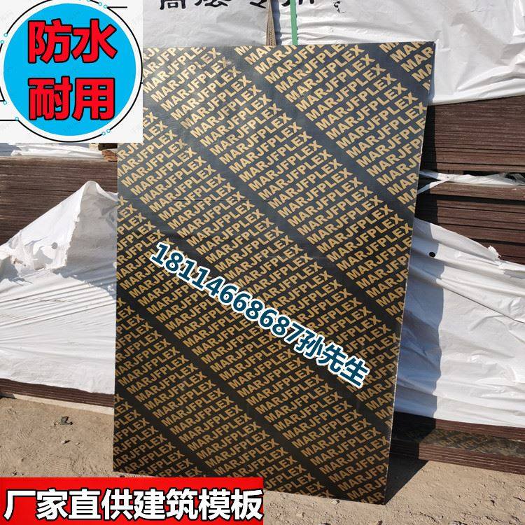 36尺48尺工地酚醛胶三胺胶镜面亮面松木胶合板建筑模板木方厂
