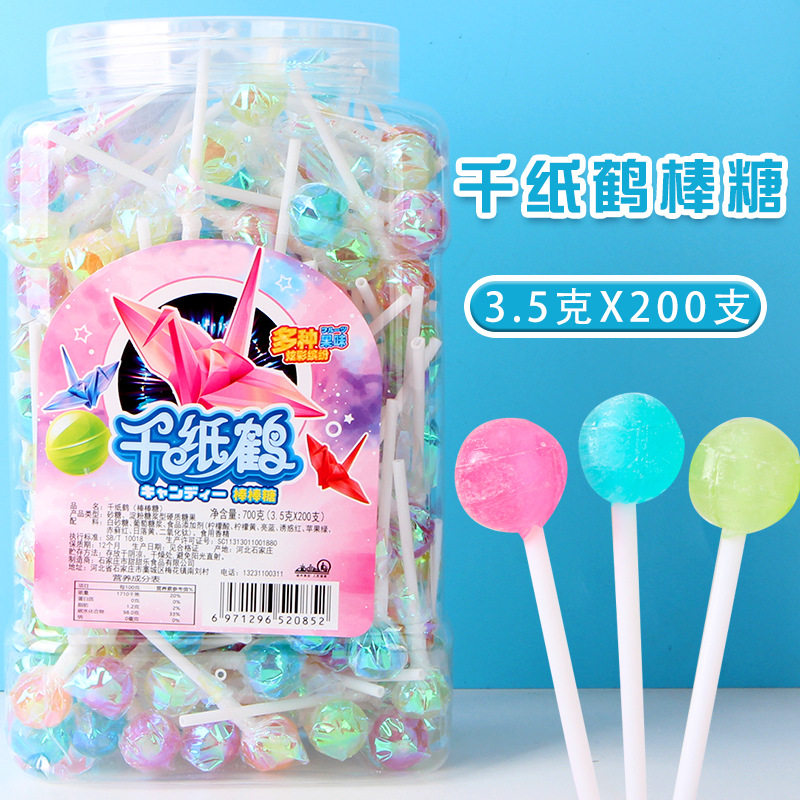 3.5克卡通迷你桶装棒棒糖水果味小棒棒糖整箱批休闲零食品