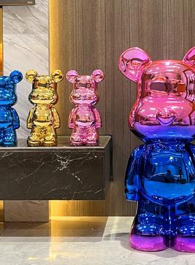 暴力熊大型落地存钱罐客厅酒柜装饰品新房乔迁之喜轻奢居家摆件