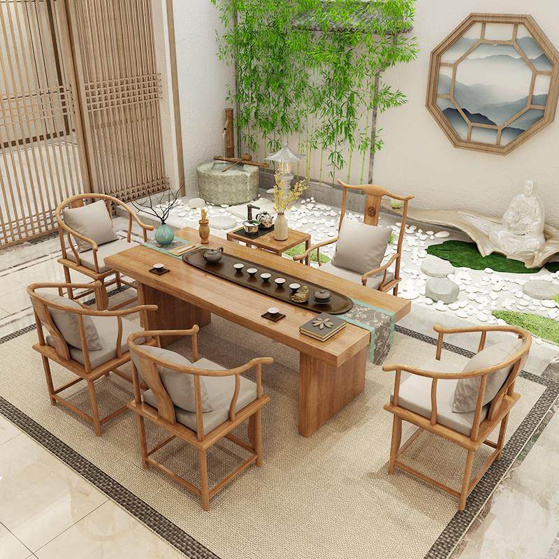 茶桌阳台新中式功夫茶台原木实木大板现代简约茶几禅意茶桌椅组合,住宅家具,茶几,淘宝优惠券,粉丝福利购,淘宝优惠卷