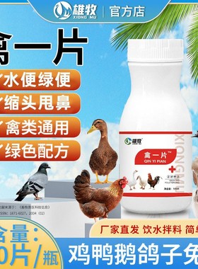禽一片鸡鸭鹅禽类鸡呼吸道肠道呼噜拉希绿便气喘不食鸡温养鸡专用