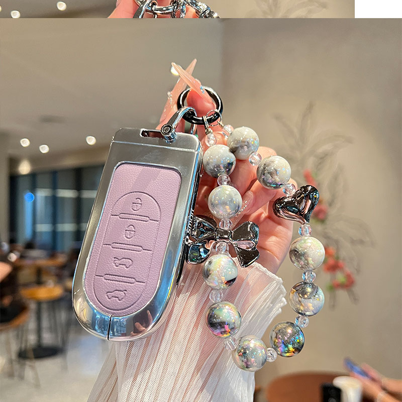 适用25款smart精灵5号钥匙套24款奔驰斯玛特精灵5车保护包壳扣