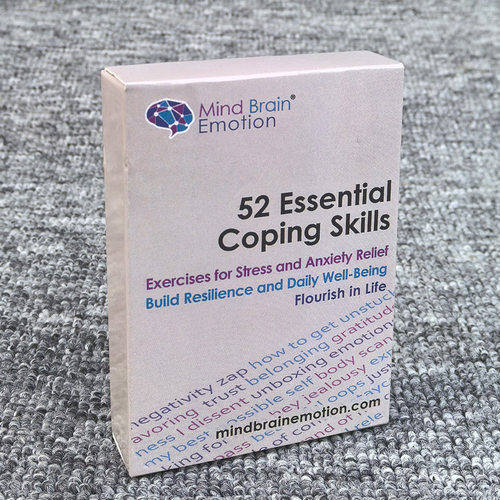 英文版 52 essential coping skills 技能卡 减压牌 聚会桌游玩具