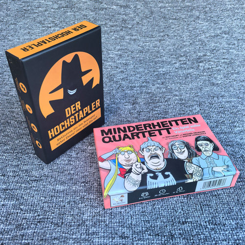 外贸热销德语版Der Hochstapler 卡牌游戏minderheiten quartett