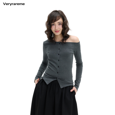 Veryrareme 斜肩纽扣上衣