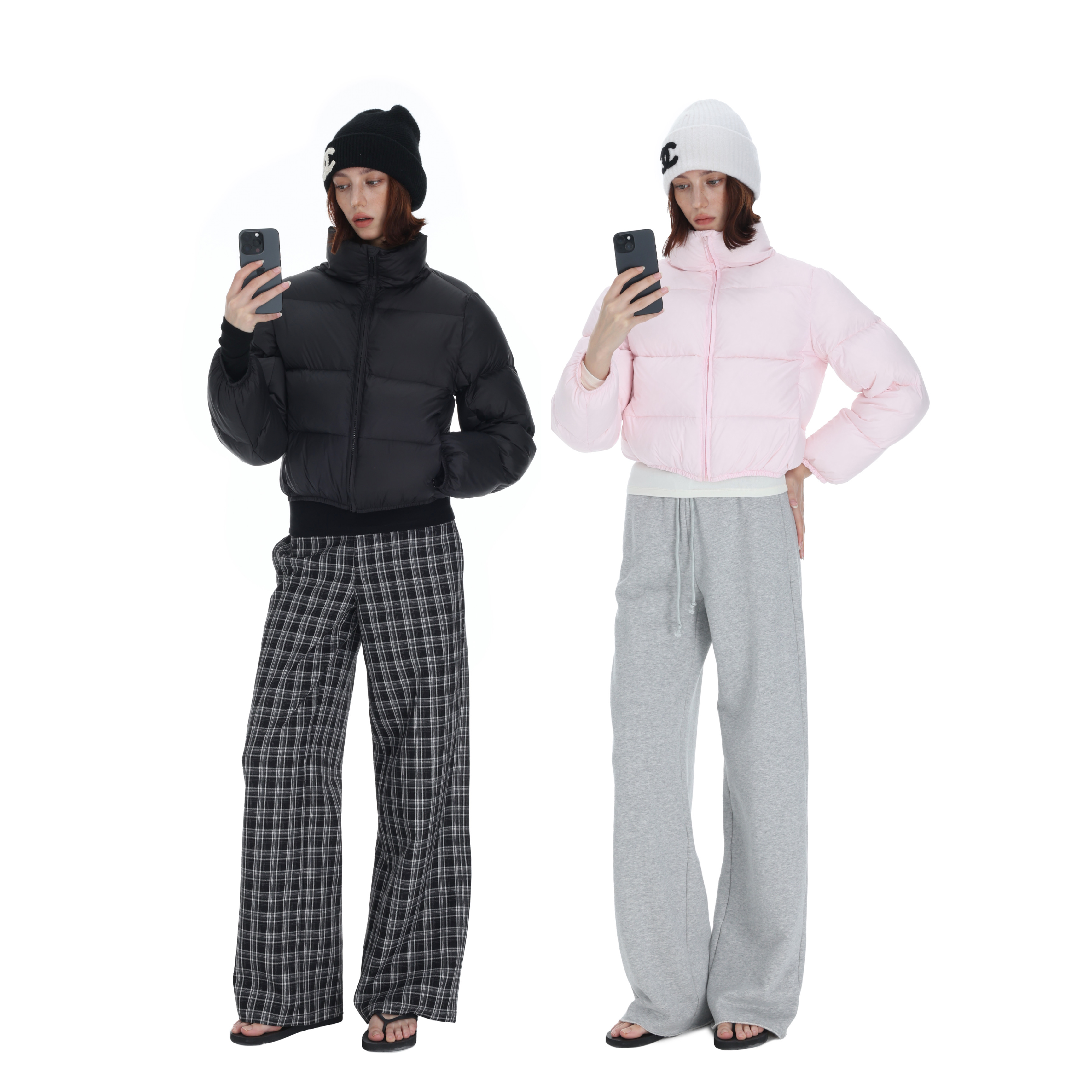 Veryrareme 90白鸭绒立领正肩羽绒面包服