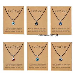 Necklace Eye合金包边蓝眼睛锁骨链 土耳其恶魔之眼吊坠项链 Evil