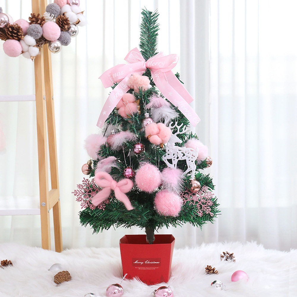 迷你圣诞树摆件60cm桌面聖誕樹装饰christmas tree圣诞节日套装树