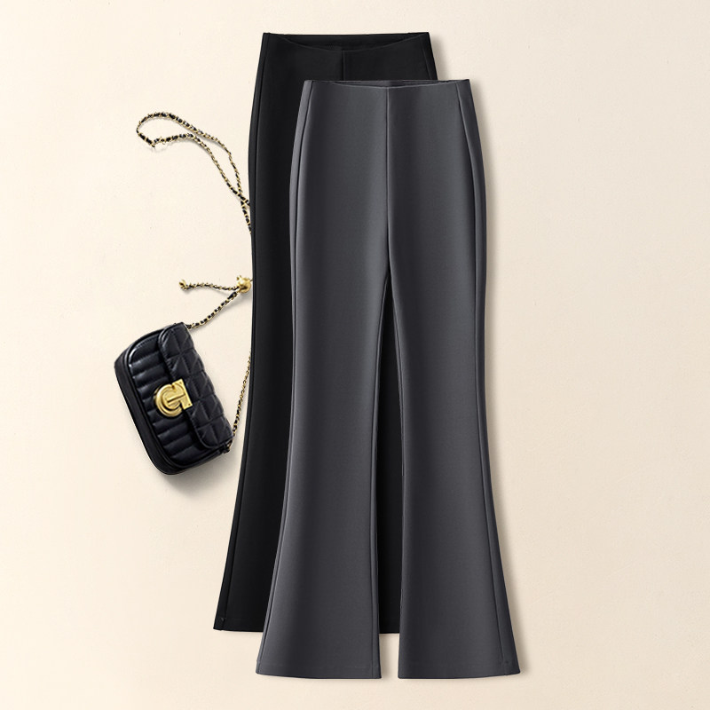 高级感灰色喇叭裤女秋冬季2025新款显瘦修身九分气质巨好看微喇裤,女装/女士精品,休闲裤,淘宝优惠券,粉丝福利购,淘宝优惠卷