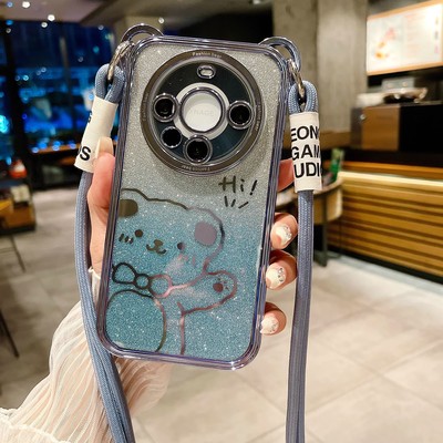 华为mate70斜挎带挂绳防摔保护壳