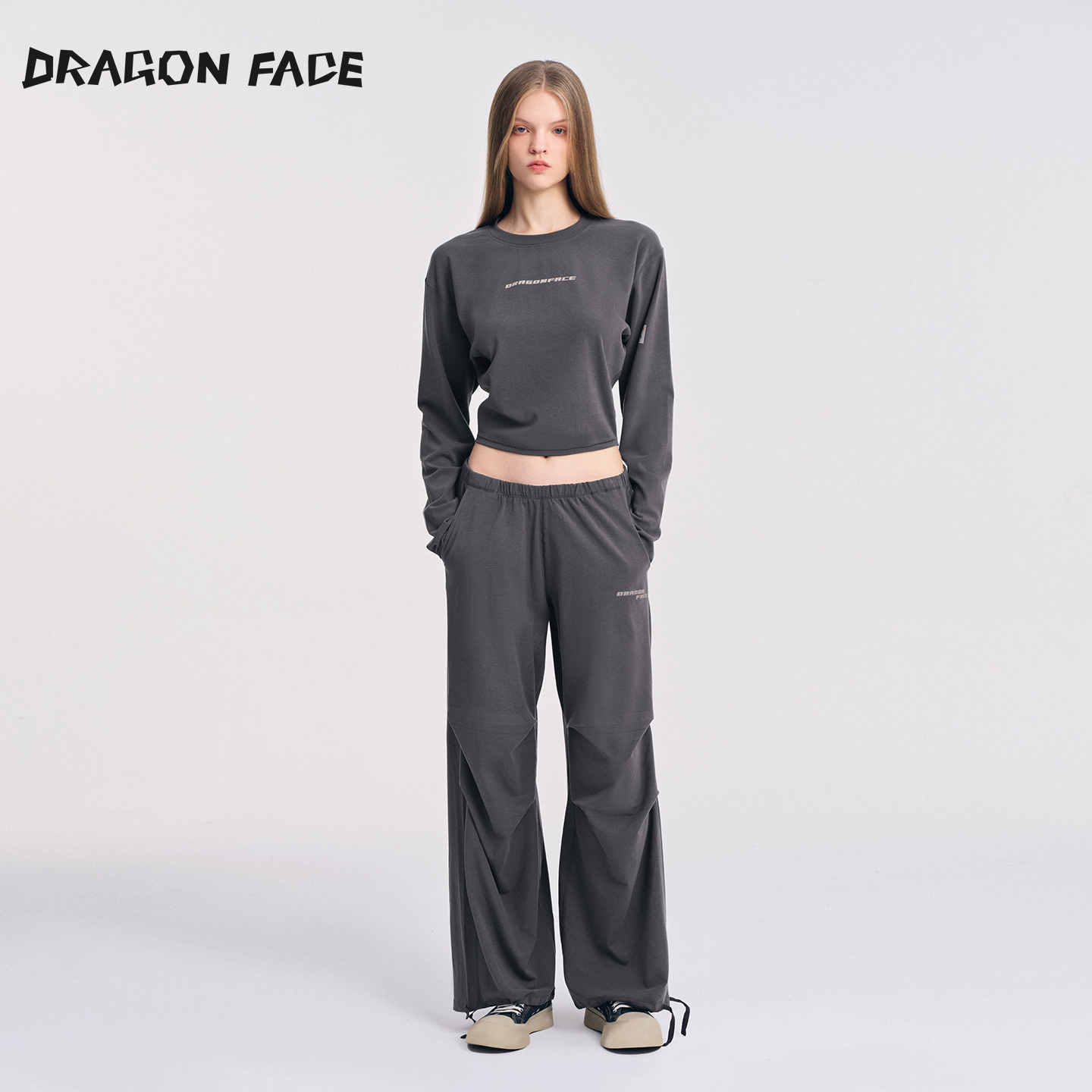 【明星同款】龙脸DRAGON FACE 运动休闲长袖 休闲长裤