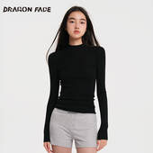 绵羊毛基础打底衫 羊毛衫 FACE 半高领长袖 明星同款 龙脸DRAGON