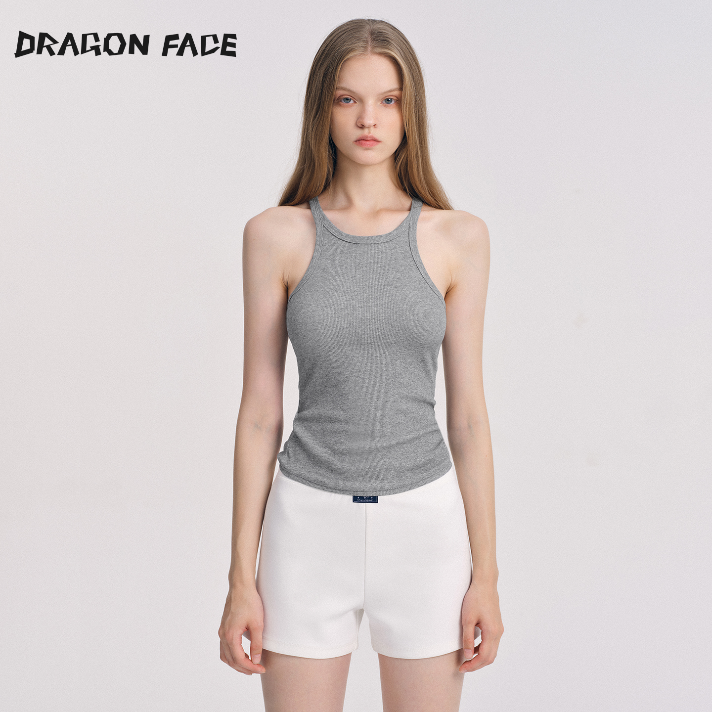 【明星同款】龙脸DRAGON FACE 罗纹细带背心 休闲修身背心