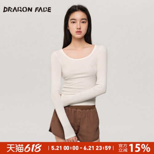 【明星同款】龙脸DRAGON 大领长袖上衣 紧身衣