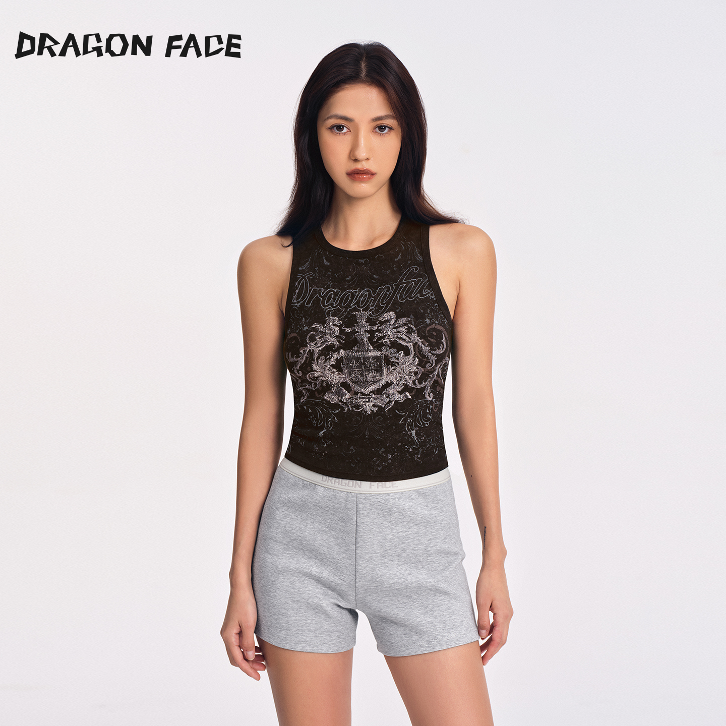 【明星同款】龙脸 DRAGON FACE 做旧废墟印花背心