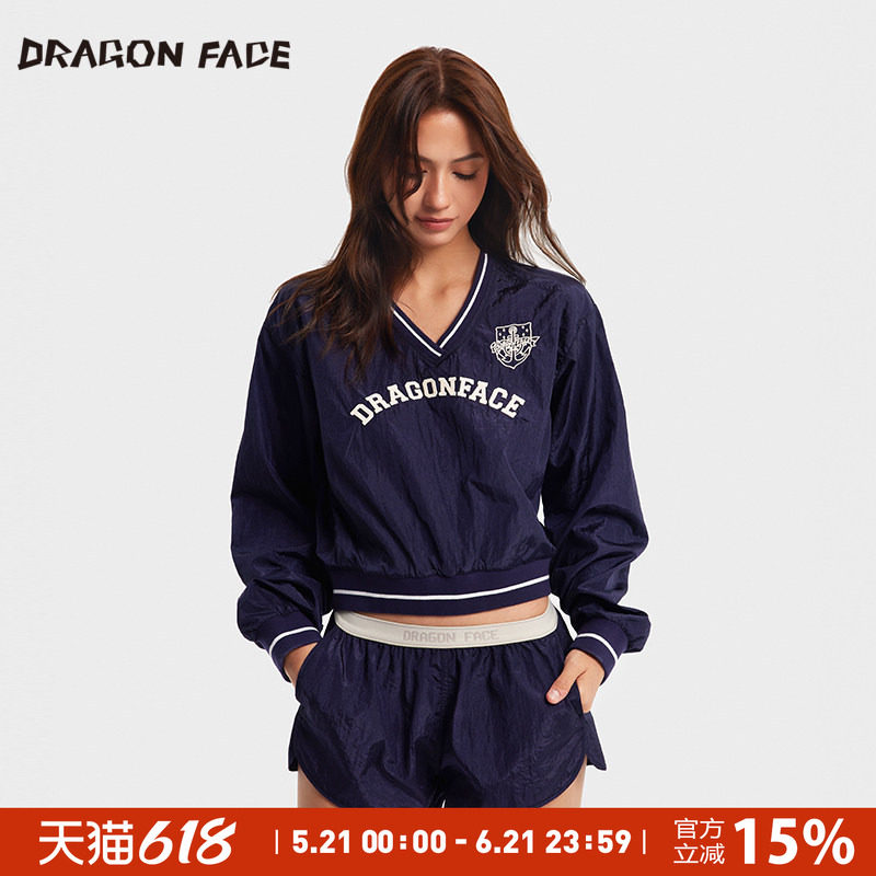 【明星同款】龙脸DRAGON FACE 球队套头衫 宽松休闲卫衣网球上衣