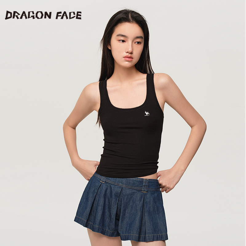 【明星同款】龙脸 DRAGON FACE 条纹运动背心 修身背心吊带