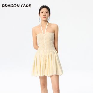 龙脸DRAGONFACE海盗系列连衣裙吊带裙褶皱连衣裙 明星同款
