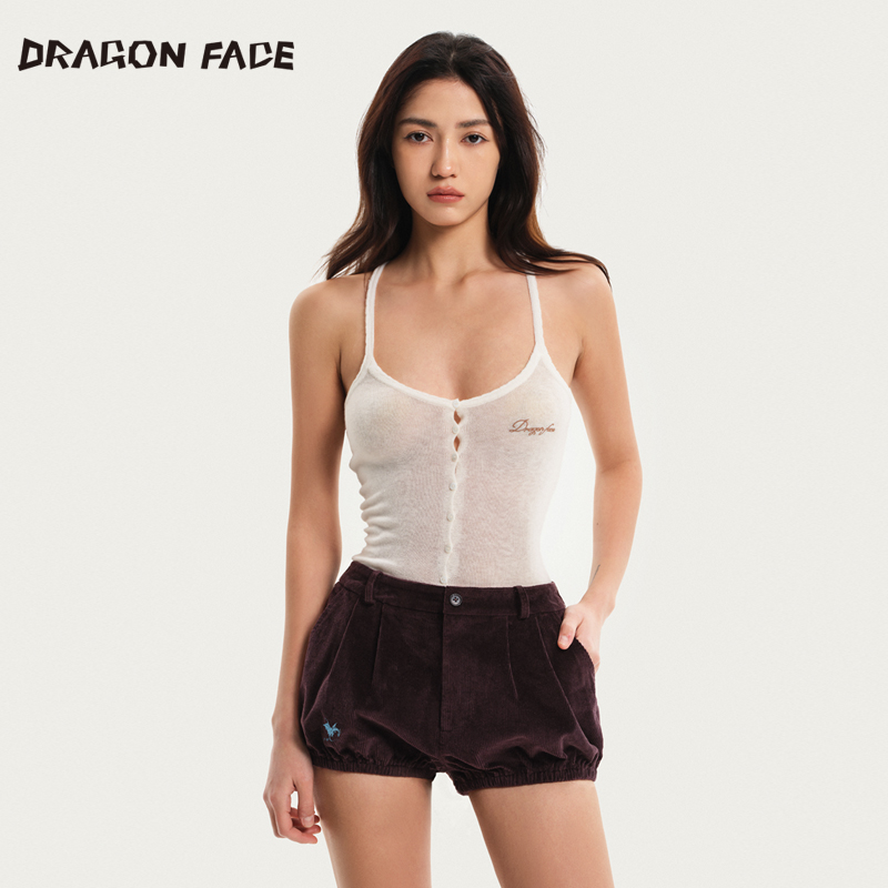 【明星同款】龙脸DRAGON FACE 灯芯绒南瓜裤 休闲短裤