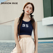 何超莲同款 龙脸DRAGONFACE休闲运动短跑背心吊带