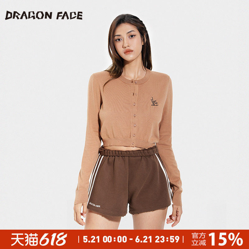 【何超莲同款】龙脸DRAGONFACE百搭短外套匹马棉刺绣复古开衫