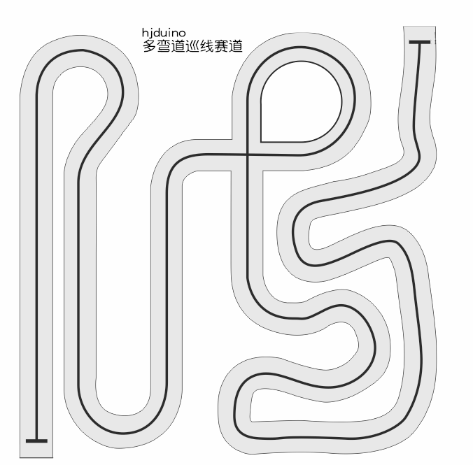 3x3米智能小车循迹跑道多弯道巡线赛道机器人寻线速度赛地面桌布