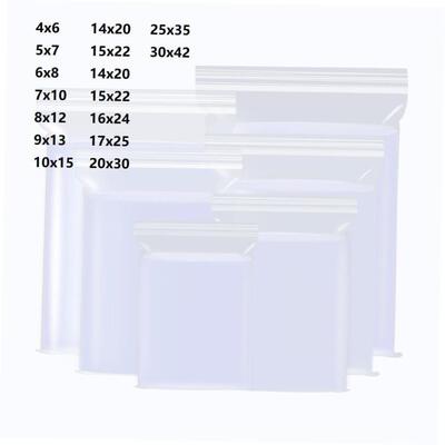 Zip Lock Plastic Bags Transparent Packaging Poly Ziplock Bag