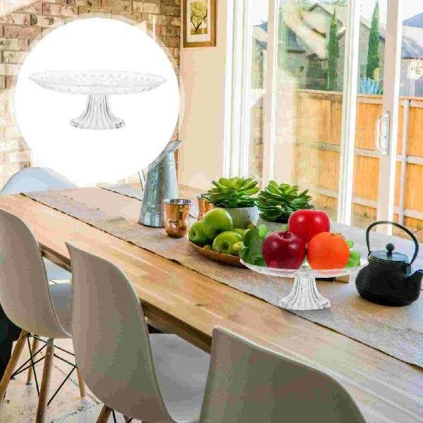 Crystal Fruit Plate Set Dessert Stand Display Acrylic Food