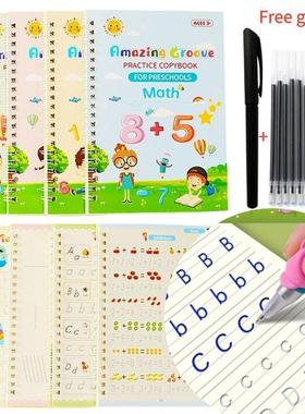 Reusable English Writing Practice Book for Kids Wipe Clean M