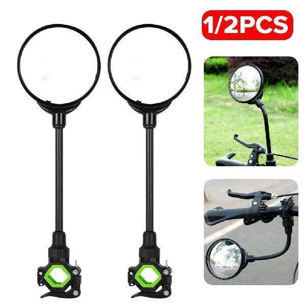 2/1pcs Bike Rear Mirror Bicycle Convex Mirror Rotation0