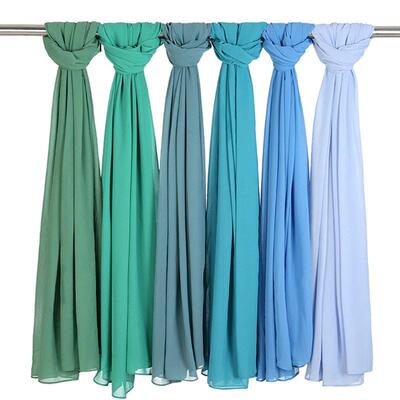 83# Colors Scarf Women Shawl雪纺泡泡巾长女巾回族头巾印度纱巾