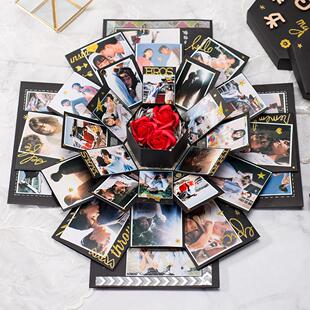 Photo Album Box DIY Scrapbook Lovely Surprise Explosion Coup