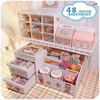 W&G 3pcs/Set Organizer Kawaii Deskpot Organizer Makeup S