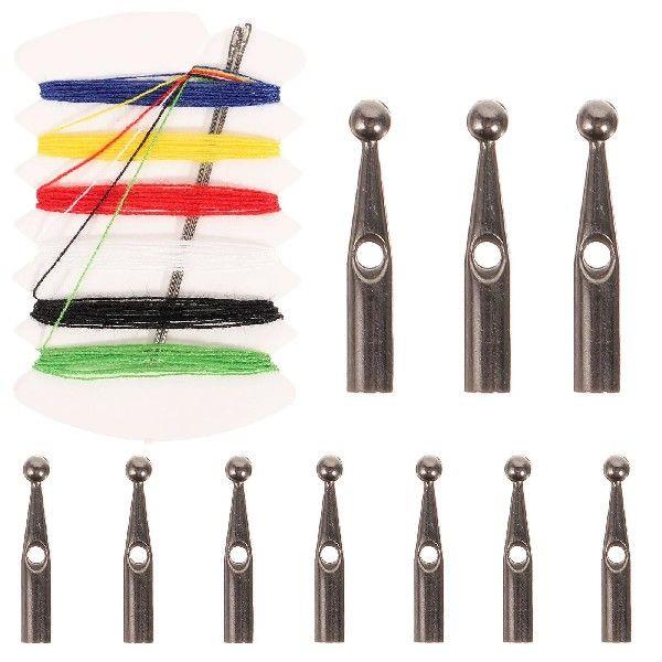 10 Pcs Foldable Umbrella Tail Beads Long Handle Repair