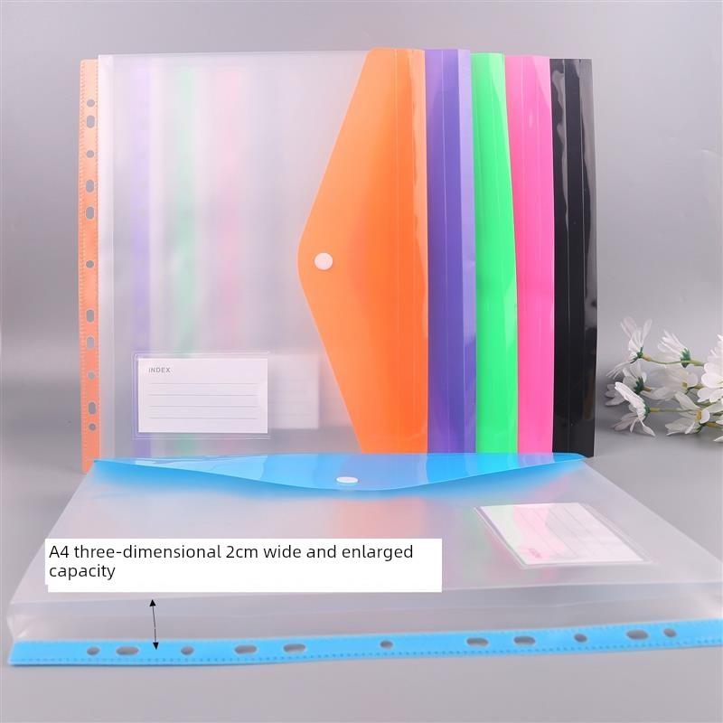 A4 Size Plastic File Folders Wallets Colorful Document Files