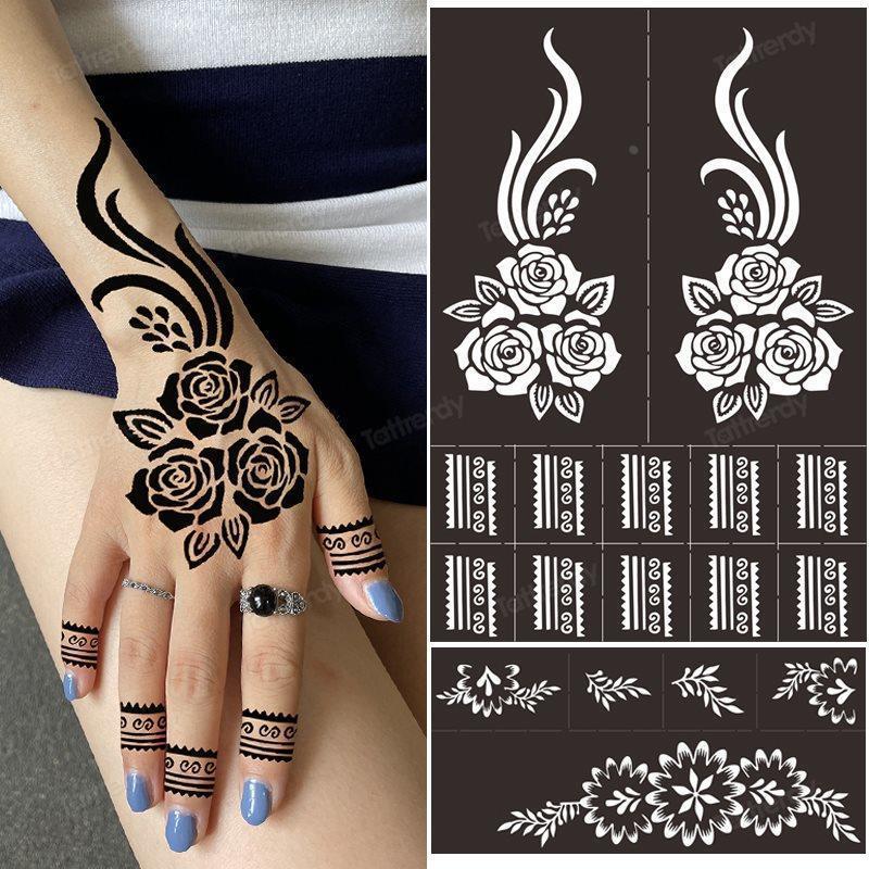 Tattoo Templates Hands/Feet Henna Temporary Tattoo Stencils