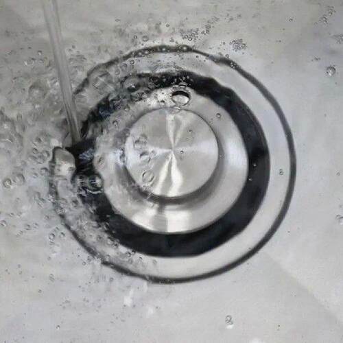 2Pcs Sink Cover Stainless Steel Kitchen Sink Plug Set Pipe
