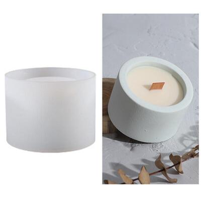 Round Candle Jar Concrete Mold DIY Handmade Fragrance Candle