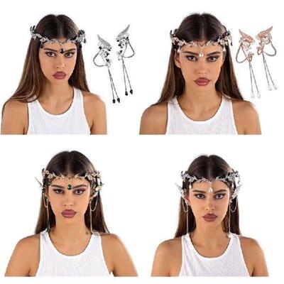 Rhinestones Hairband and Clip Set Daily Wear Jewelry