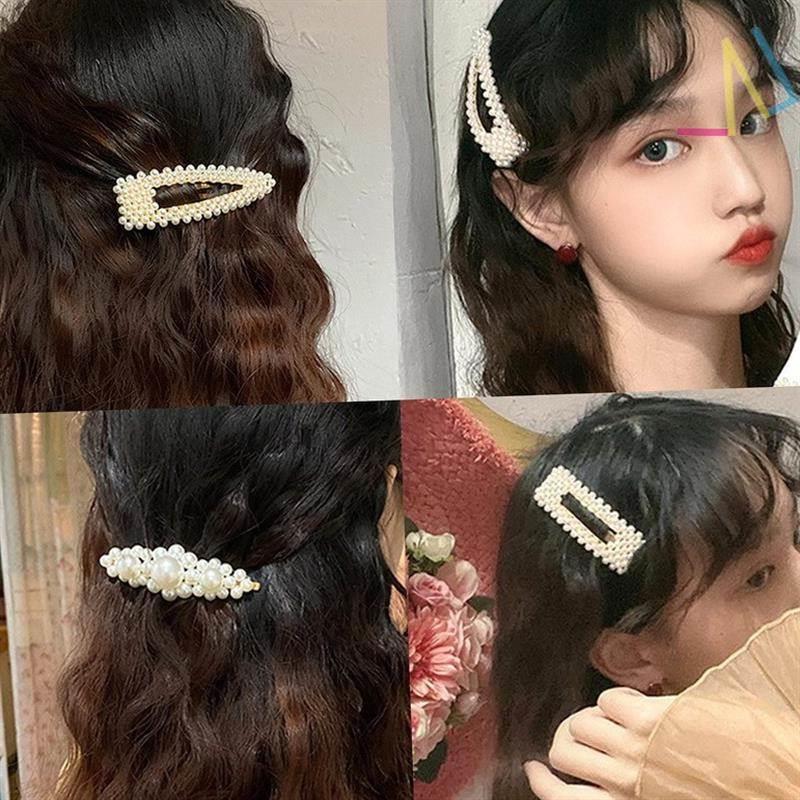 Pearl hair accessories clips hairclips Women pin Barrettes