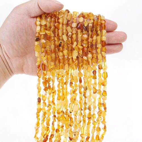 100% Natural Amber Beads Nuggets Semi Precious Amethyst Morg