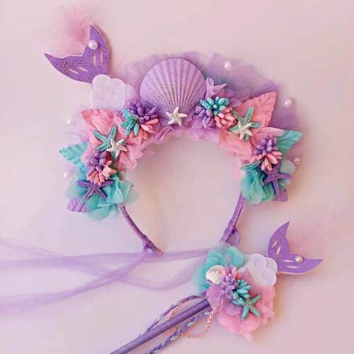 Purple Girl Headdress Children