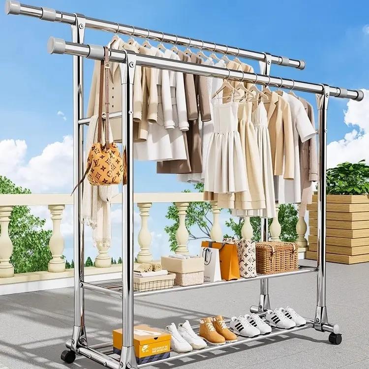 Balcony Drying Rack阳台晾衣架 竹制