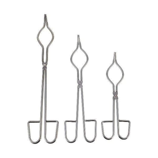 3 PCS Flask Beaker Clamp Crucible Laboratory Heavy Ceramic