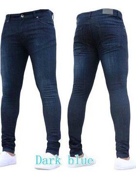 Men Classic Jeans Straight Slim Fit Pants man 小脚牛仔长裤男