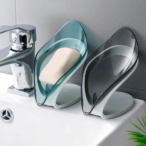 Leaf Soap Dish For Bathroom Shower Portable Non-slip Drain